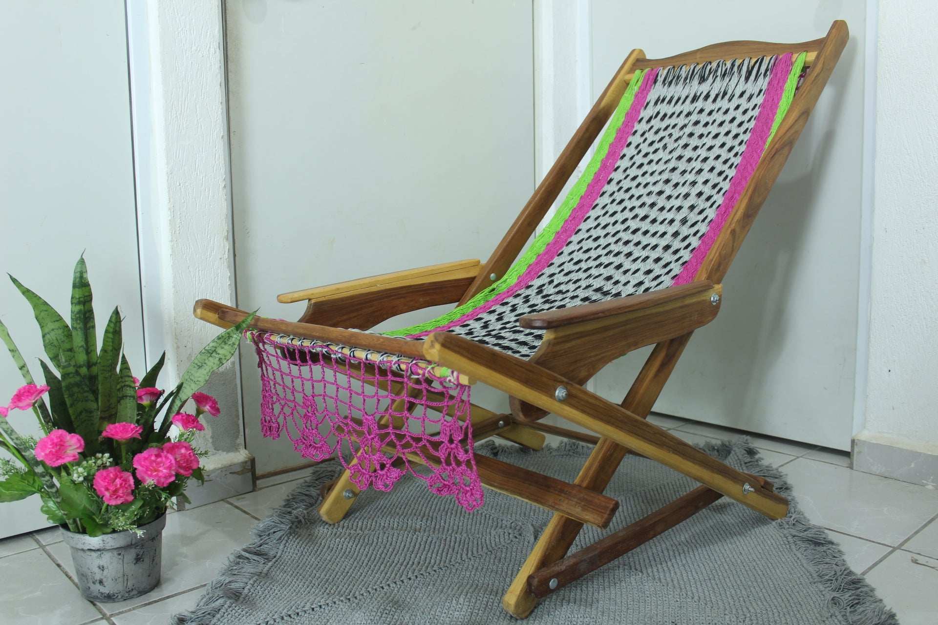 Silla Hamaca Yucateca Mecedora Artesanal Diseño Pitaya hamacas vinalay