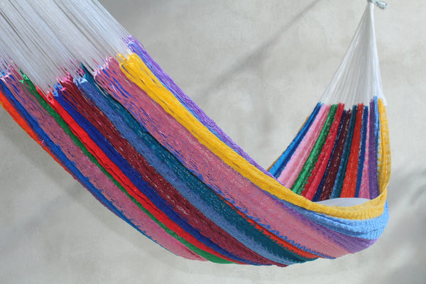 Hamaca Yucateca Hilo delgado Matrimonial Multicolores