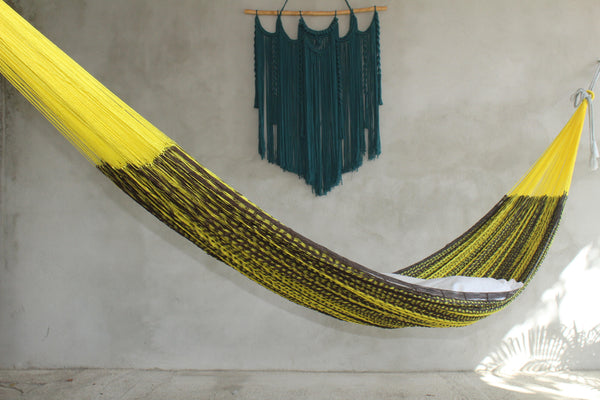 Hamaca Artesanal Yucateca King Size Hilo de Seda Multicolores