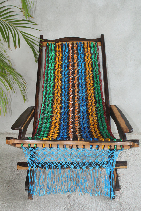 Silla Mecedora Tipo Hamaca de Hilo Nylon