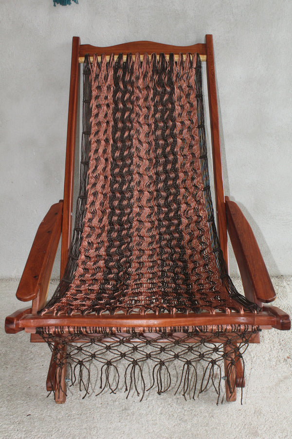 Silla Mecedora Plegable Elaborada a Mano Madera tzalam Bicolor