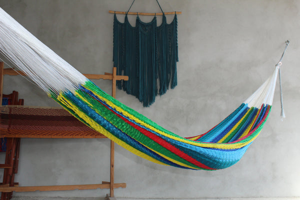 Hamaca Tradicional de hilo nylon Bicolor