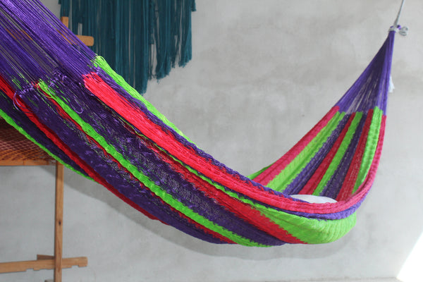 Hamaca Matrimonial Urdida A Mano Hilo Nylon