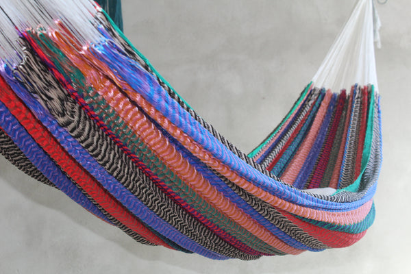 Hamaca Yucateca King Size De Nylon Urdida A Mano